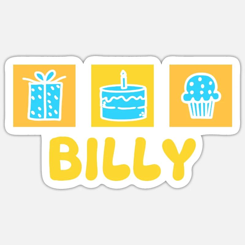 First name Billy Sticker size S (10 x 10 cm)