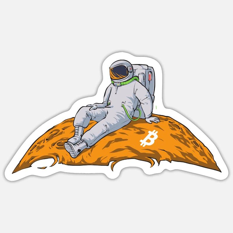 Bitcoin Kryptowährung BTC Crypto Trader Sticker Größe S (10 x 10 cm)