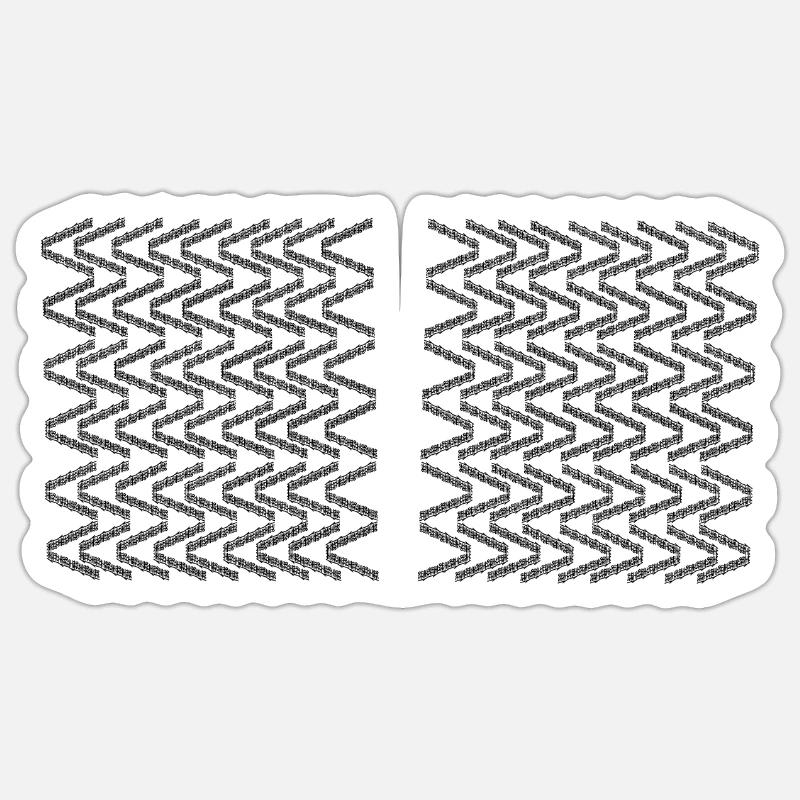 zigzag - Sticker size S (10 x 10 cm) - white matte