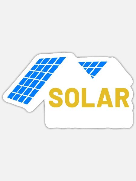 Solar betrieben Photovoltaik Solarenergie Sonne - Sticker Größe S (10 x 10 cm) - Mattweiß