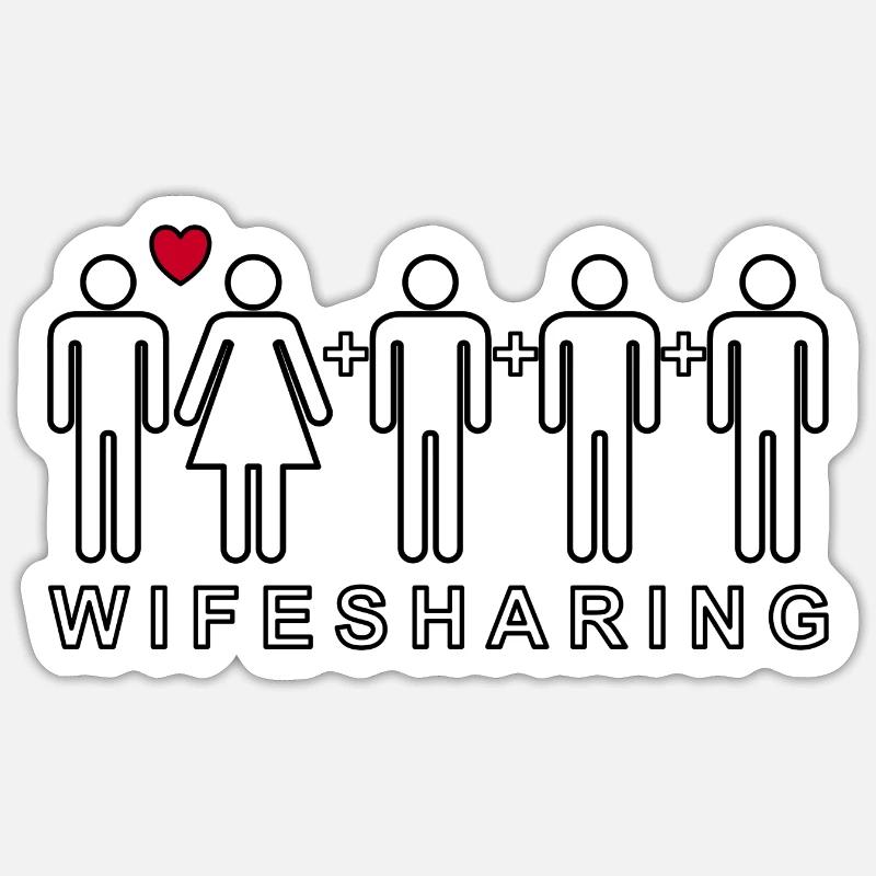 Wifesharing - Sticker Größe S (10 x 10 cm) - Mattweiß