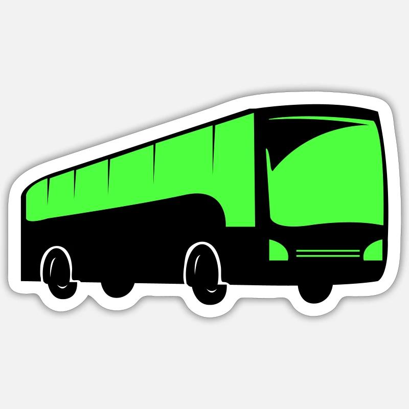 Bus Bus Driving - Sticker size S (10 x 10 cm) - white matte