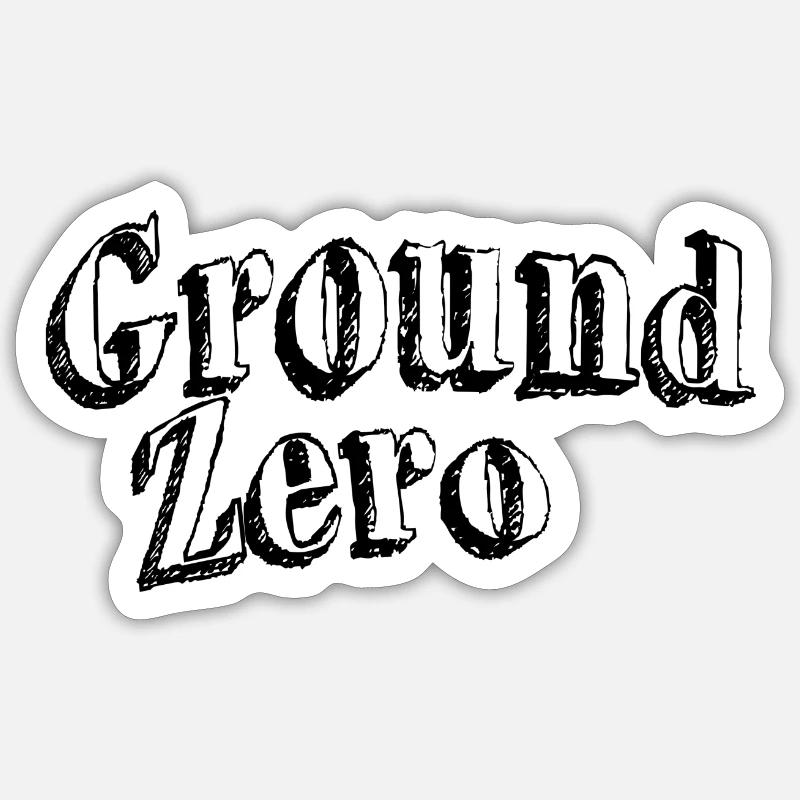 Ground zero - Sticker Größe S (10 x 10 cm) - Mattweiß
