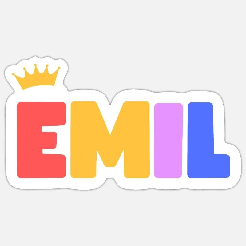 Emil! Customizable - Sticker size S (10 x 10 cm) - white matte