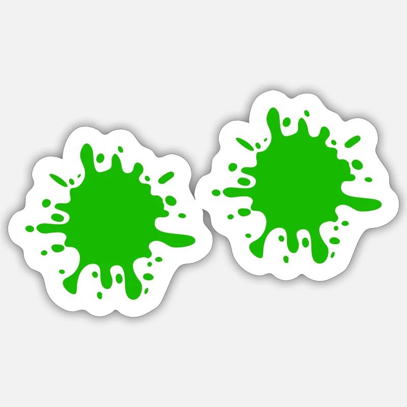 Farbklecks kleckse - Sticker Größe S (10 x 10 cm) - Mattweiß