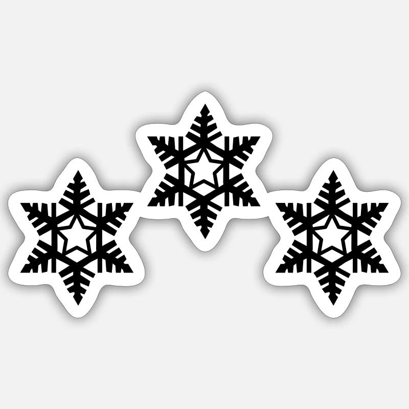 étoiles - Sticker taille S (10 x 10 cm) - blanc mat