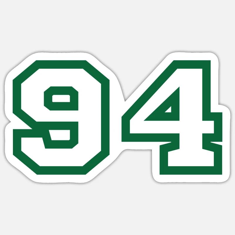 Numéro 94 sport - Sticker taille S (10 x 10 cm) - blanc mat