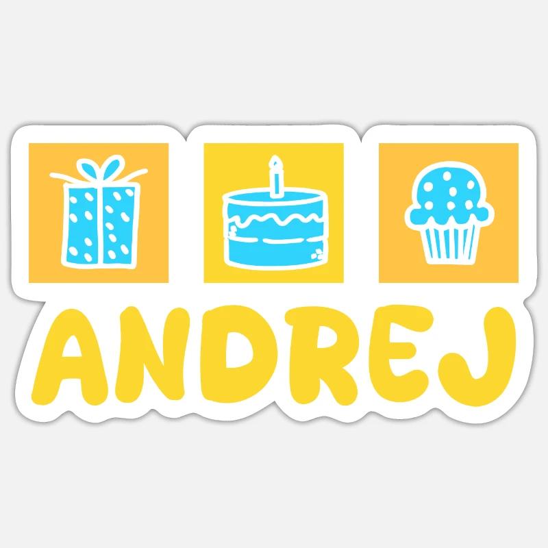 First name Andrej Sticker size S (10 x 10 cm)