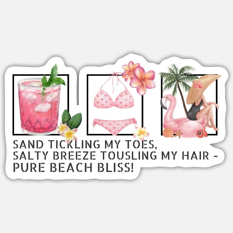 Summervibes - Sticker Größe S (10 x 10 cm) - Mattweiß