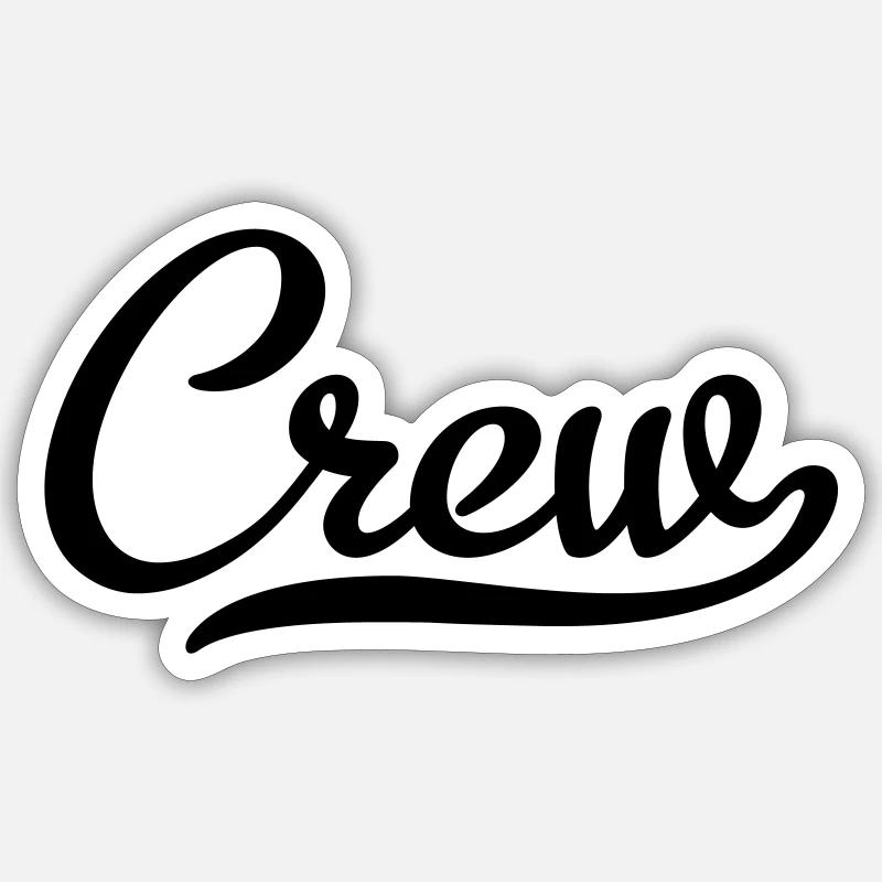 Crew - Sticker Größe S (10 x 10 cm) - Mattweiß