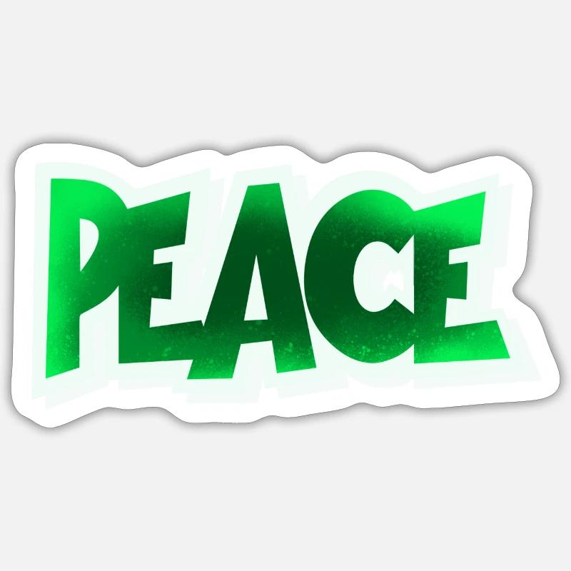 Peace - Sticker Größe S (10 x 10 cm) - Mattweiß