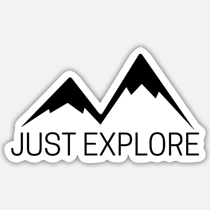 JUST EXPLORE Sticker taille S (10 x 10 cm)