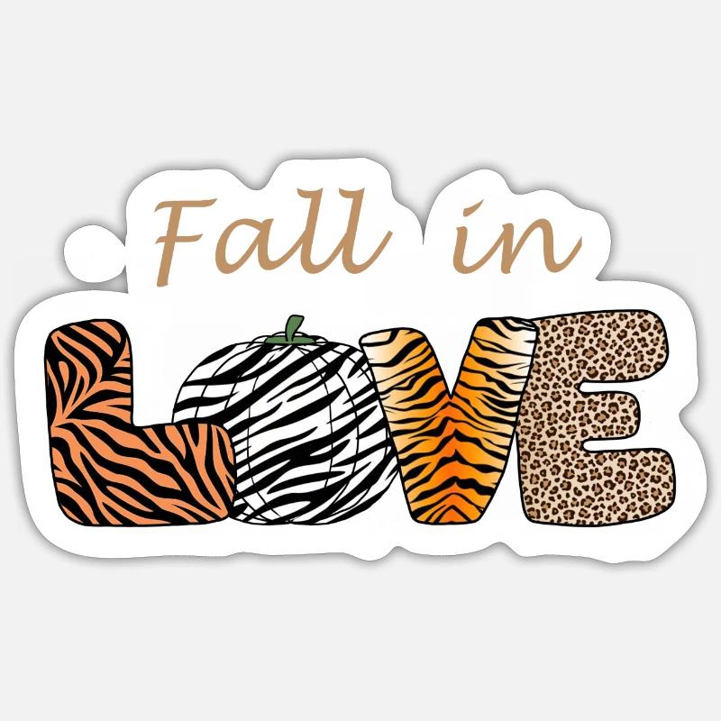 Fall in LOVE Sticker Größe S (10 x 10 cm)