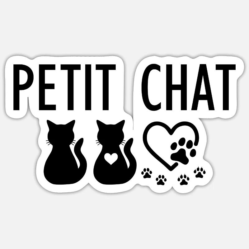 Petit chat Sticker taille S (10 x 10 cm)