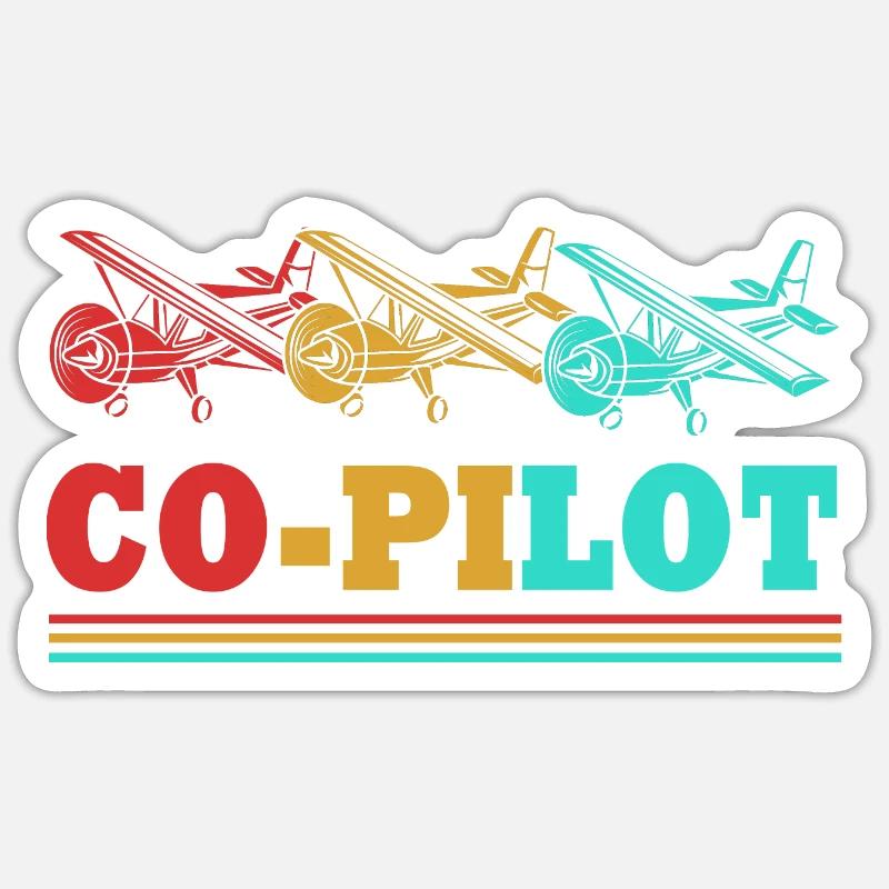 Pilot Airplane Sticker size S (10 x 10 cm)