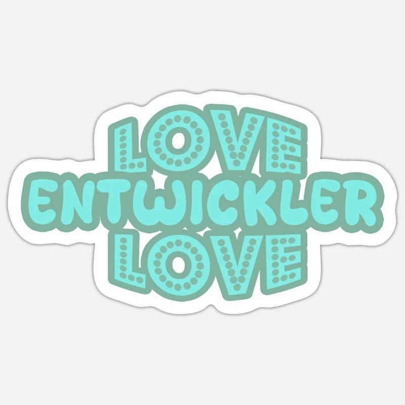 Entwickler als Spruch - Sticker Größe S (10 x 10 cm) - Mattweiß