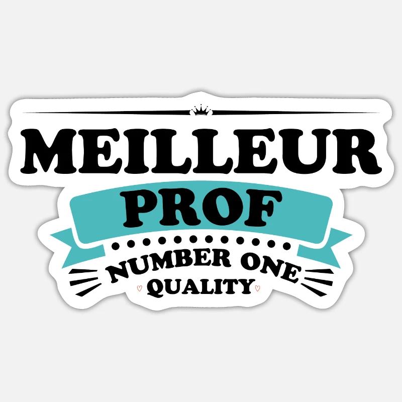 Bester Lehrer - Sticker Größe S (10 x 10 cm) - Mattweiß