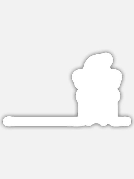 Weihnachtsmann Schornstein X-Mas - Sticker Größe S (10 x 10 cm) - Mattweiß