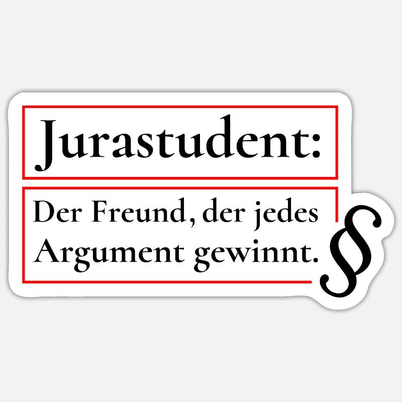 Der Freund, der immer Recht hat - Sticker Größe S (10 x 10 cm) - Mattweiß
