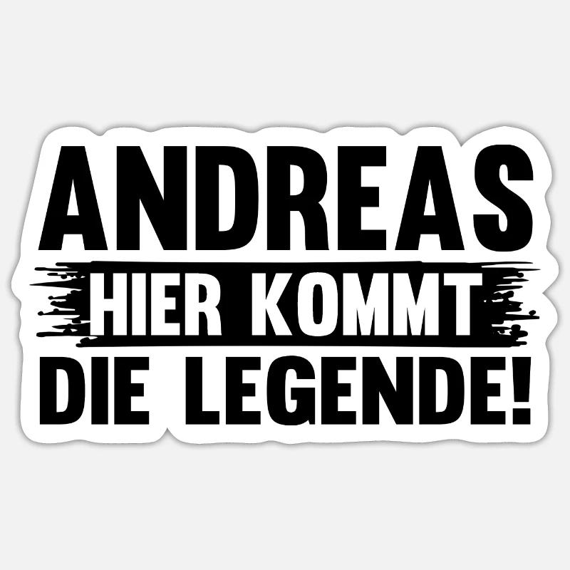 First name Andreas - Sticker size S (10 x 10 cm) - white matte
