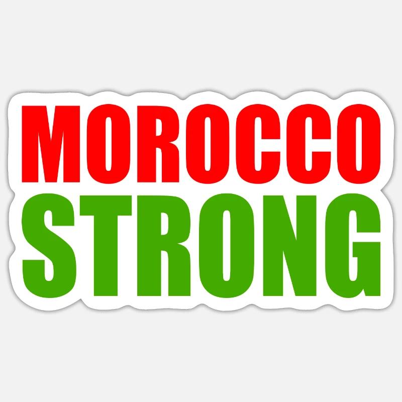 Morocco strong - Sticker size S (10 x 10 cm) - white matte