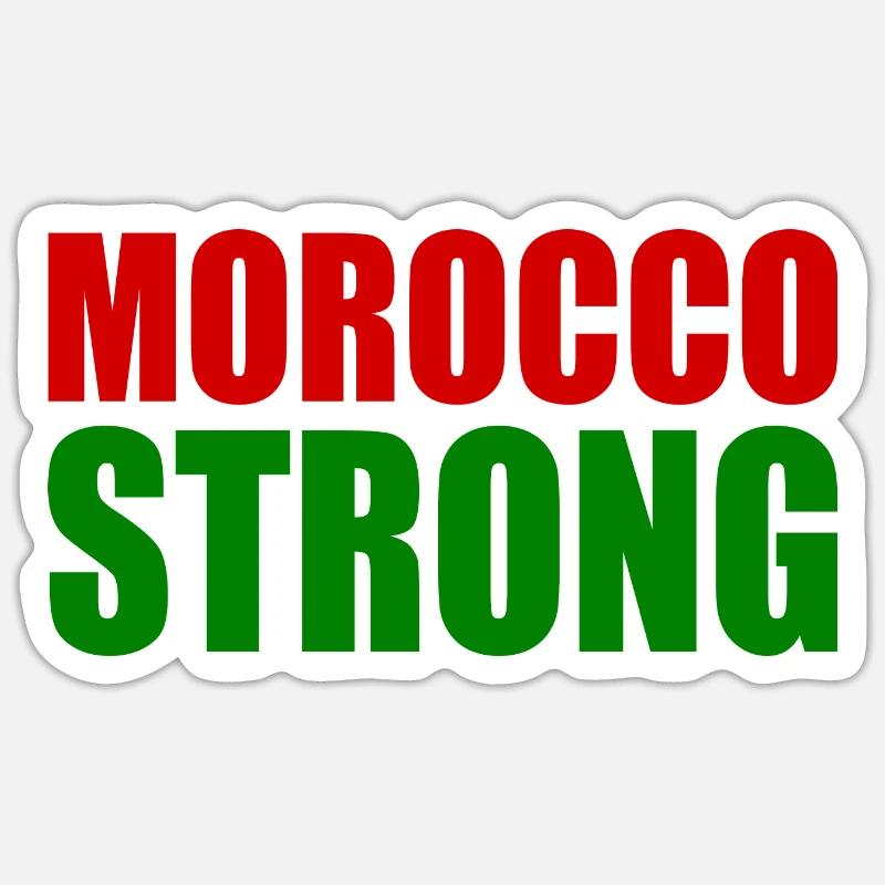 Morocco strong - Sticker size S (10 x 10 cm) - white matte