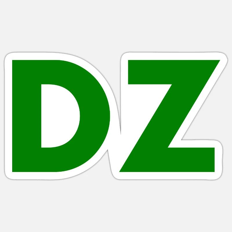 Dz - Sticker Größe S (10 x 10 cm) - Mattweiß