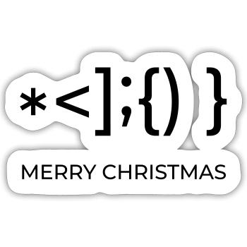 Simple Merry Christmas - Sticker Größe S (10 x 10 cm) - Mattweiß - Vorne