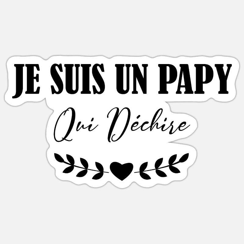 Ich bin ein Opa, der reißt Sticker Größe S (10 x 10 cm)