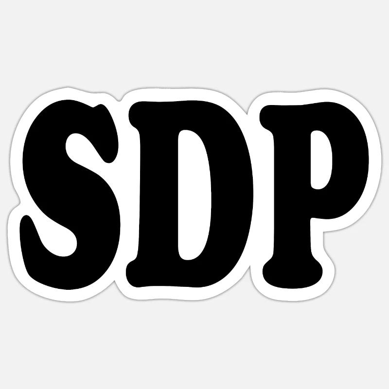 SDP - Sticker Größe S (10 x 10 cm) - Mattweiß