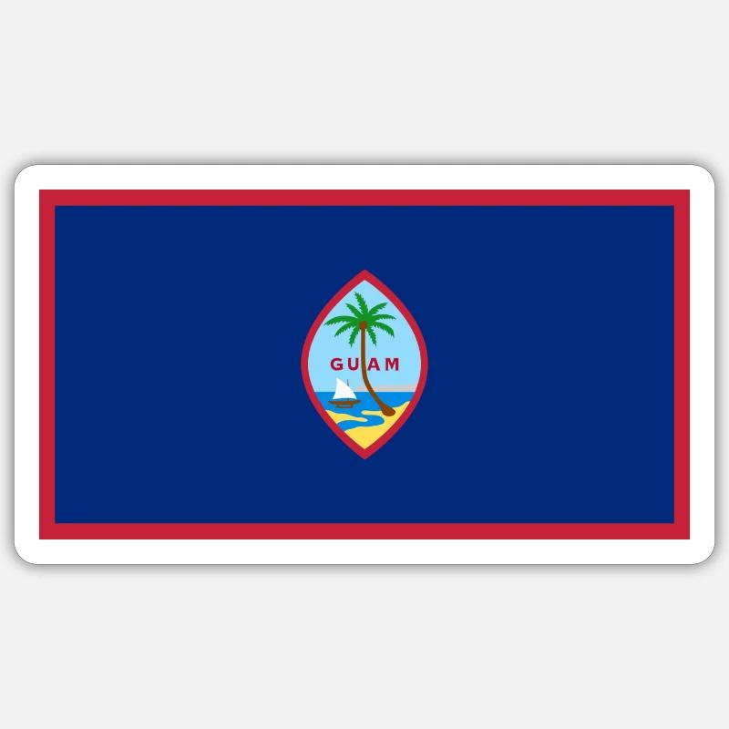 Guam - Sticker taille S (10 x 10 cm) - blanc mat