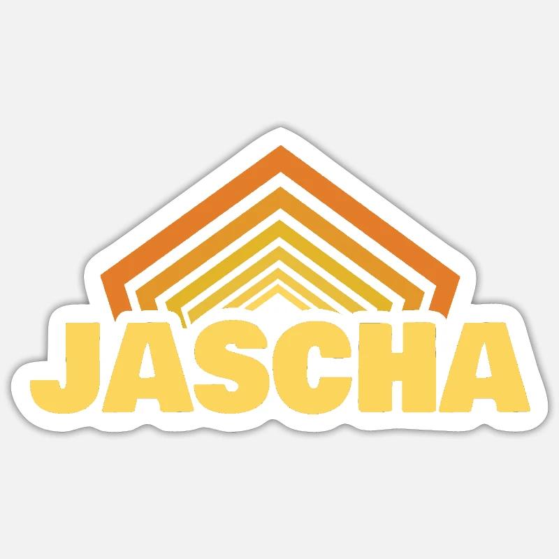 Jascha - Sticker size S (10 x 10 cm) - white matte