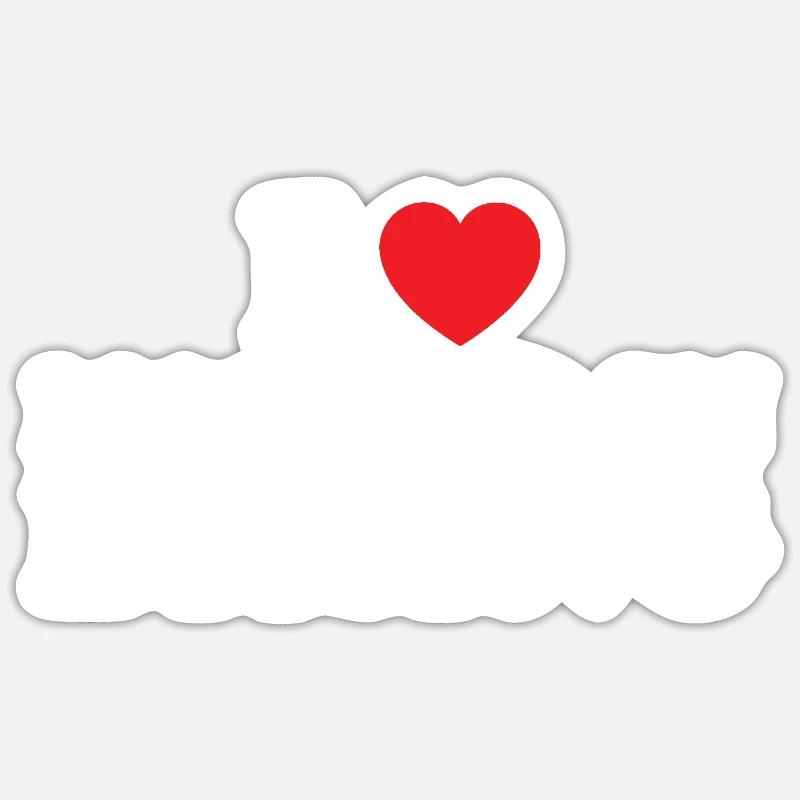 Biker I Love Mountain Biking - Sticker Größe S (10 x 10 cm) - Mattweiß