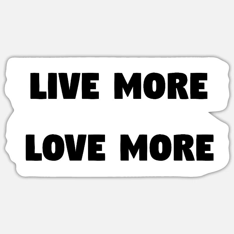 Aimez plus - Sticker taille S (10 x 10 cm) - blanc mat