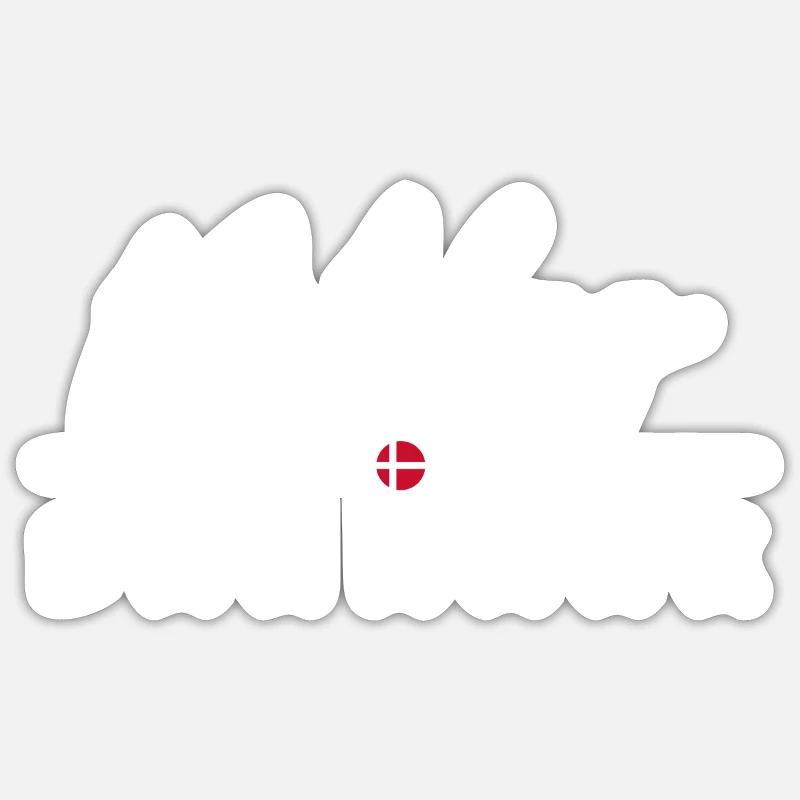Dänemark - Kolding - Danemark - Danemark - Sticker taille S (10 x 10 cm) - blanc mat