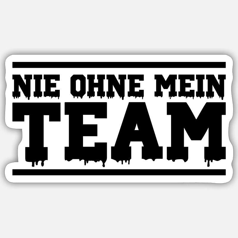 Équipe - Sticker taille S (10 x 10 cm) - blanc mat