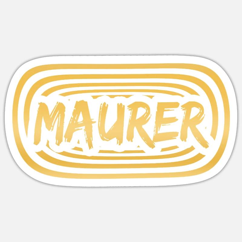 Gift for bricklayer - Sticker size S (10 x 10 cm) - white matte
