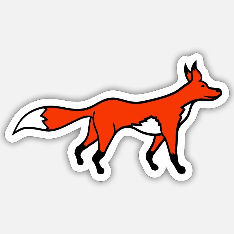 Fuchs Rotfuchs Wald Tier Schlauer Süßer Wild Hund Sticker Größe S (10 x 10 cm)