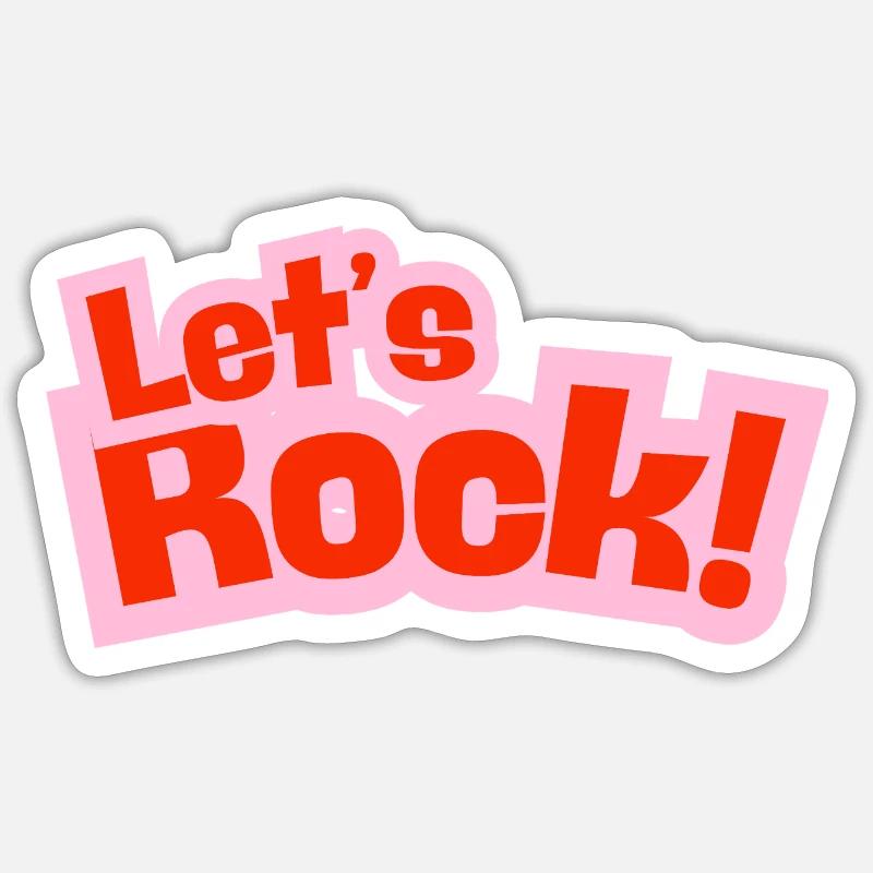 Faisons du rock - Sticker taille S (10 x 10 cm) - blanc mat