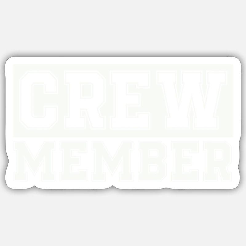 crew member - Sticker size S (10 x 10 cm) - white matte