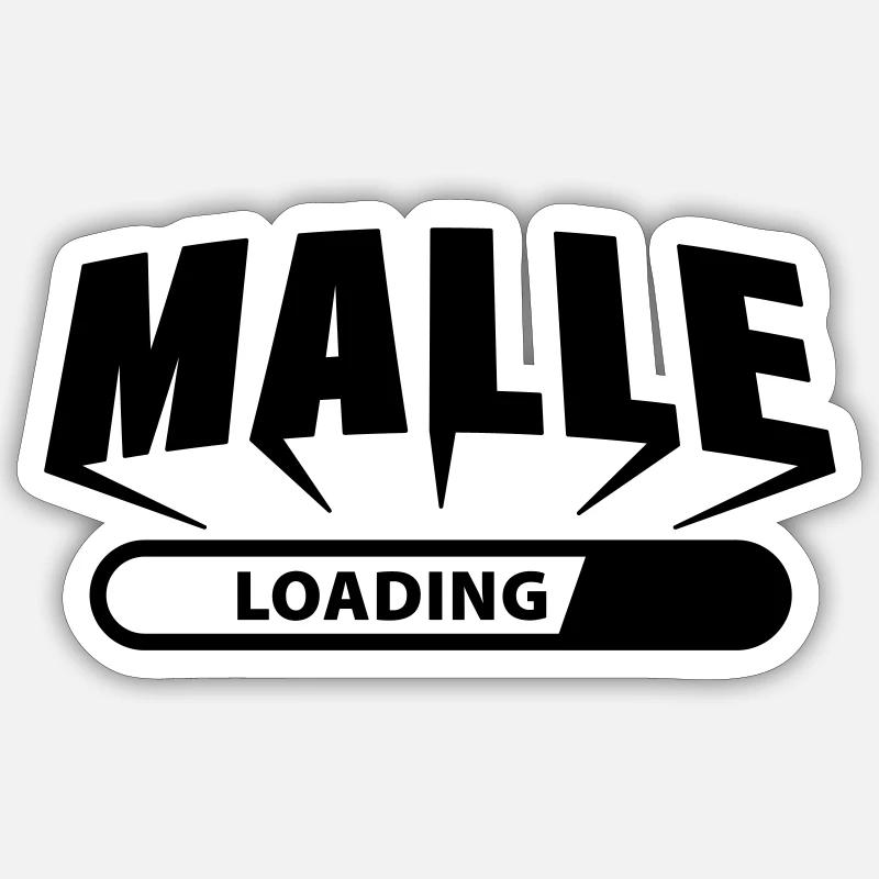 Malle loading - Sticker size S (10 x 10 cm) - white matte