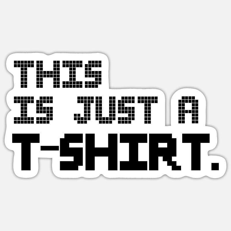 Déclaration du t-shirt 8 bits. Sticker taille S (10 x 10 cm)