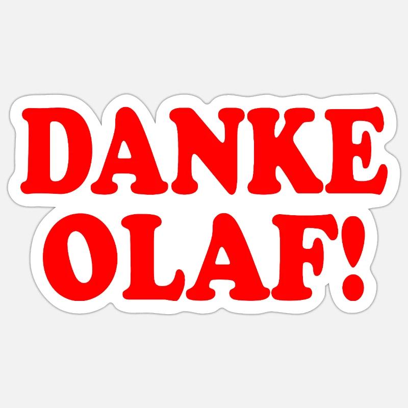 Danke olaf - Sticker Größe S (10 x 10 cm) - Mattweiß