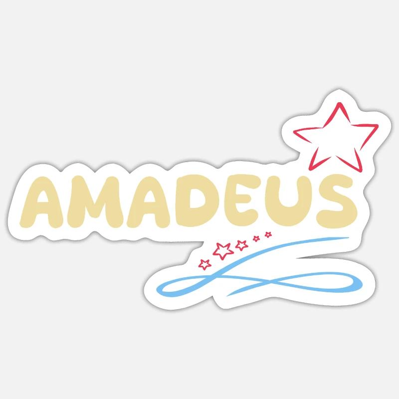Amadeus - Sticker Größe S (10 x 10 cm) - Mattweiß
