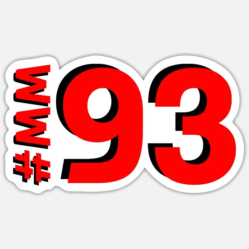 MM93 2025 - Sticker taille S (10 x 10 cm) - blanc mat