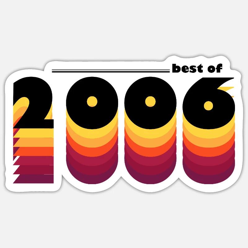 Millésime 2006 - 19 ans d’indémodabilité - Sticker taille S (10 x 10 cm) - blanc mat