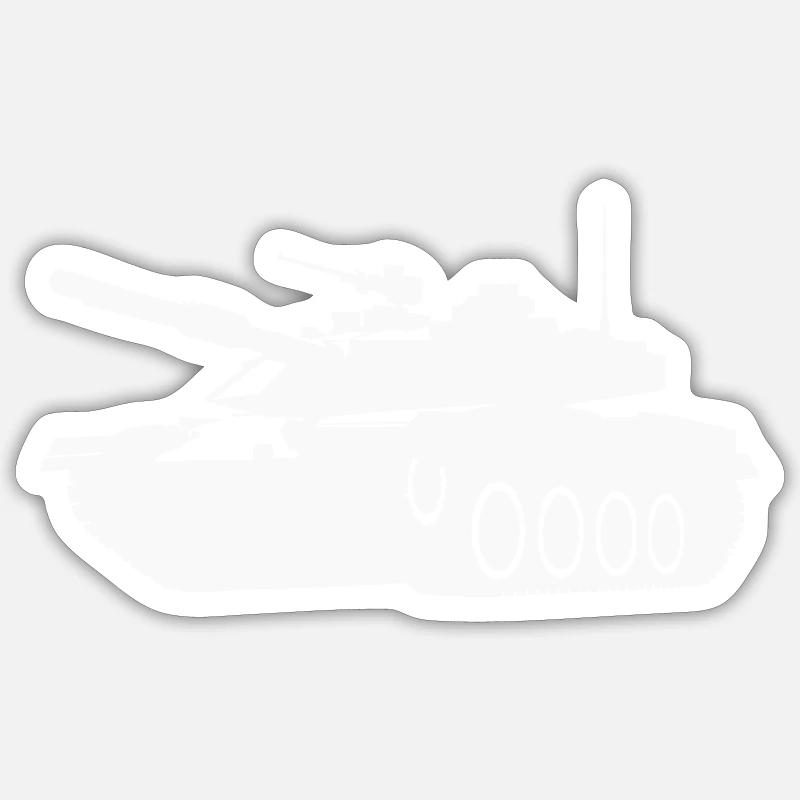 tank - Sticker size S (10 x 10 cm) - white matte
