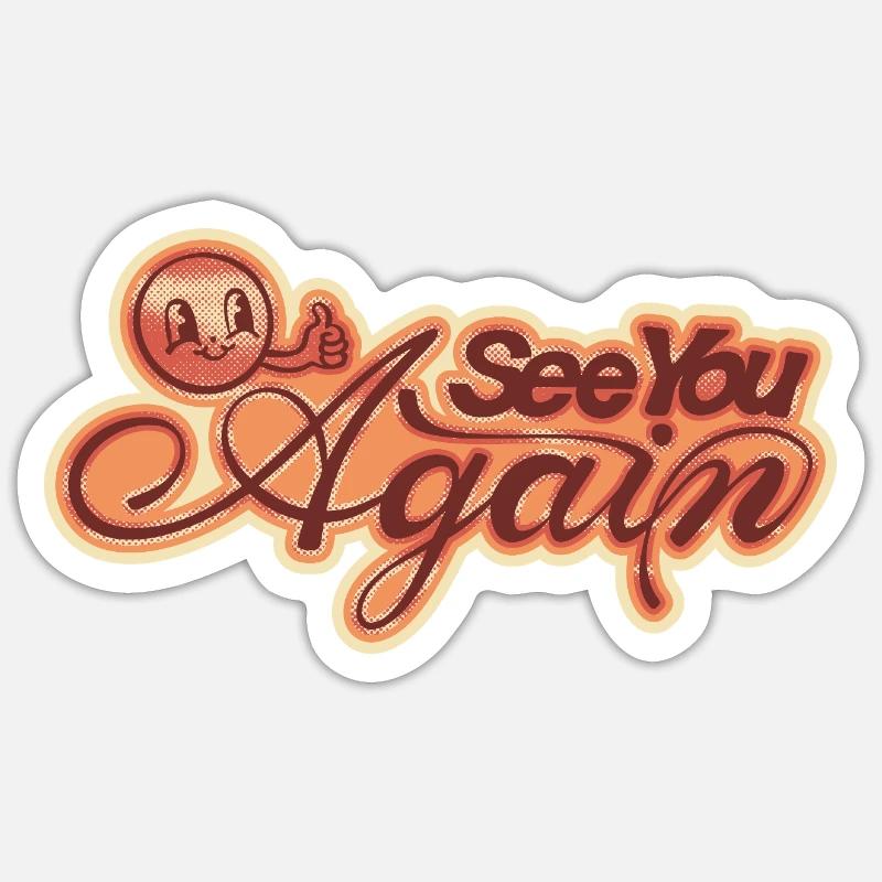 À bientôt Lettrage - Sticker taille S (10 x 10 cm) - blanc mat