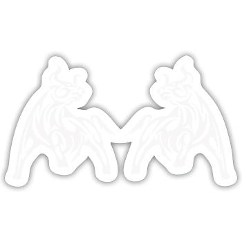 stier tribal - Sticker Größe S (10 x 10 cm) - Mattweiß - Vorne
