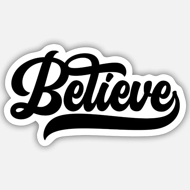 Glaube - Sticker Größe S (10 x 10 cm) - Mattweiß